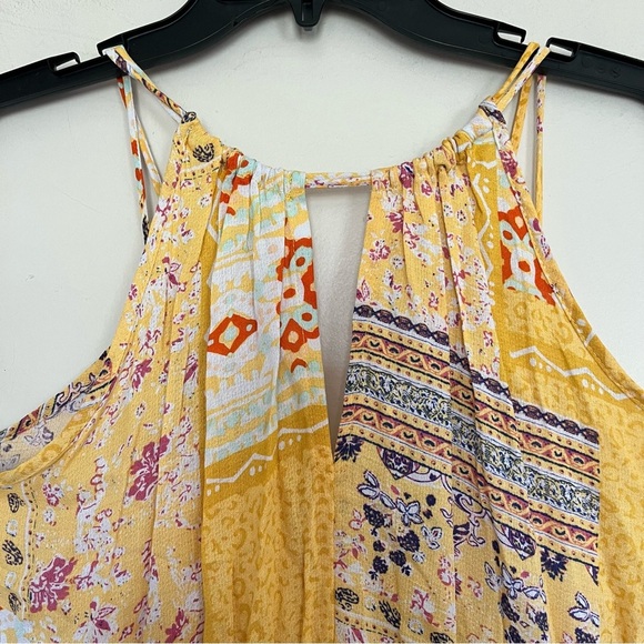 Rachel Zoe Bellini Halter Top Boho Hippy Size Medium Tank Patchwork Peplum - Picture 2 of 8